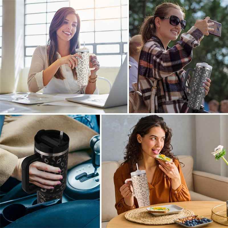40oz Portable Stainless Steel Water Bottle Mug With Handle - Killer Products