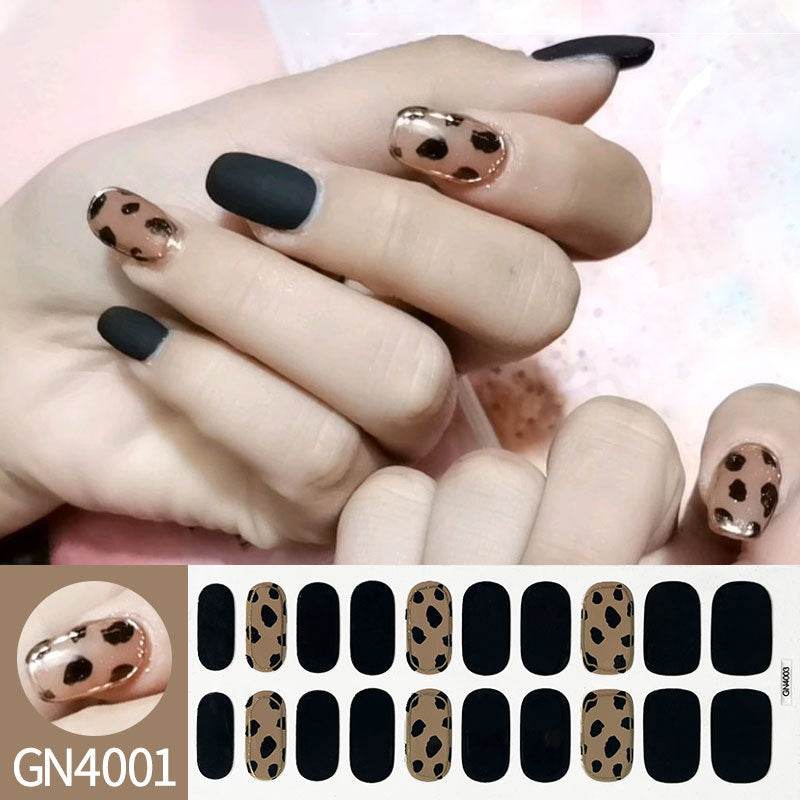 Finger Baking-Free Gel Nail Stickers with Simple Grid Design - Killer Products