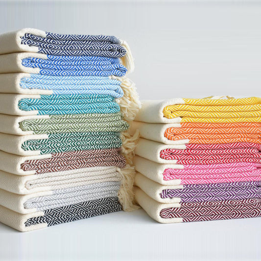 Luxurious Handmade Tassel Blanket Turkish Beach Towel – Vibrant Colors - Killer Products