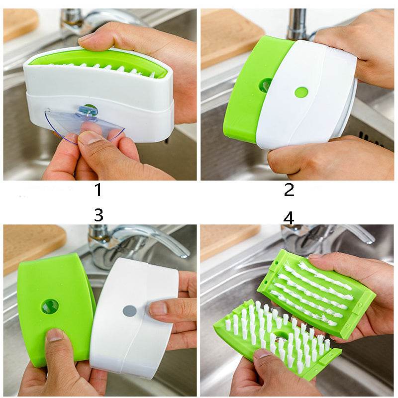 Creative Kitchen Knife Fork Chopsticks Cleaning Brush With Suction - Killer Products