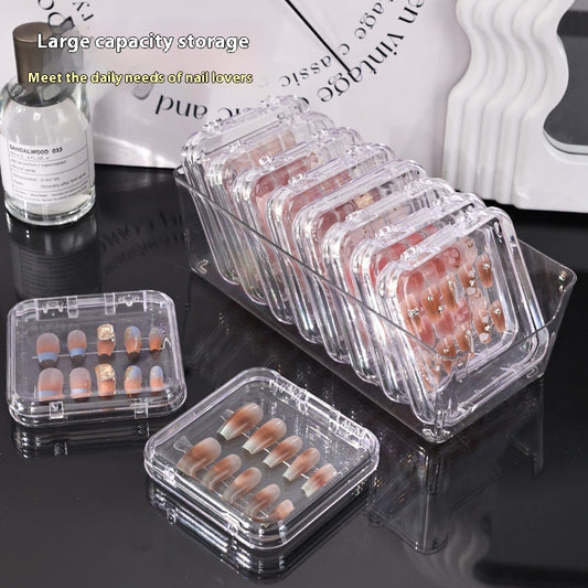 Transparent Manicure Nail Box: Elegant Handmade Dustproof Storage Solution - Killer Products