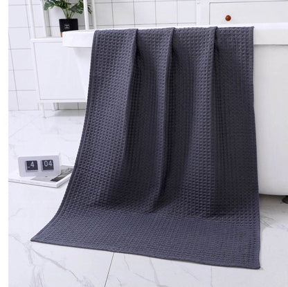 Luxurious Water-absorbing Quick-drying Pure Cotton Waffle Bath Towel - Killer Products