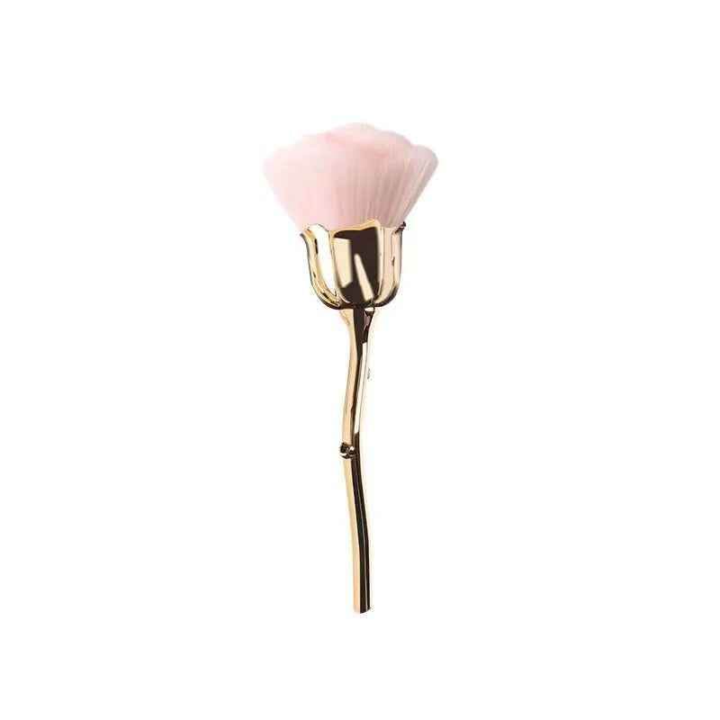 Luxurious Rose Face Powder Makeup Brush with Elegant Pink Handle - Killer Products