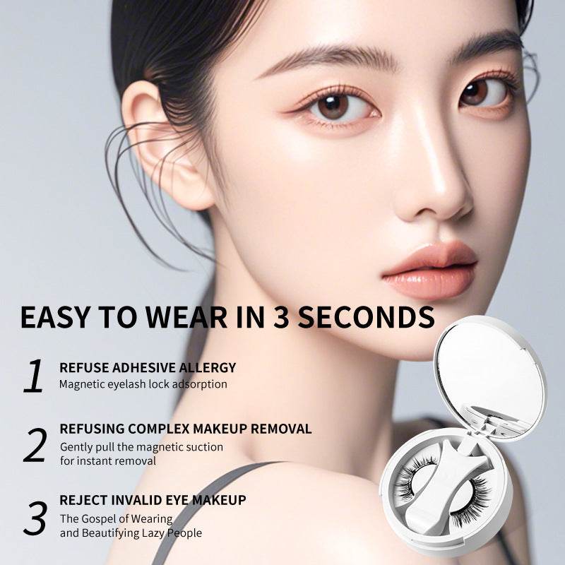 Magnetic False Eyelashes Kit: Glue-Free, Natural Look & Applicator - Killer Products