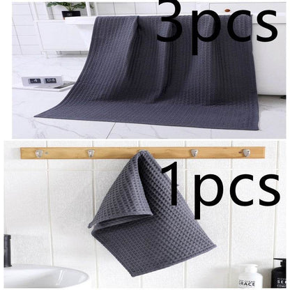 Luxurious Water-absorbing Quick-drying Pure Cotton Waffle Bath Towel - Killer Products