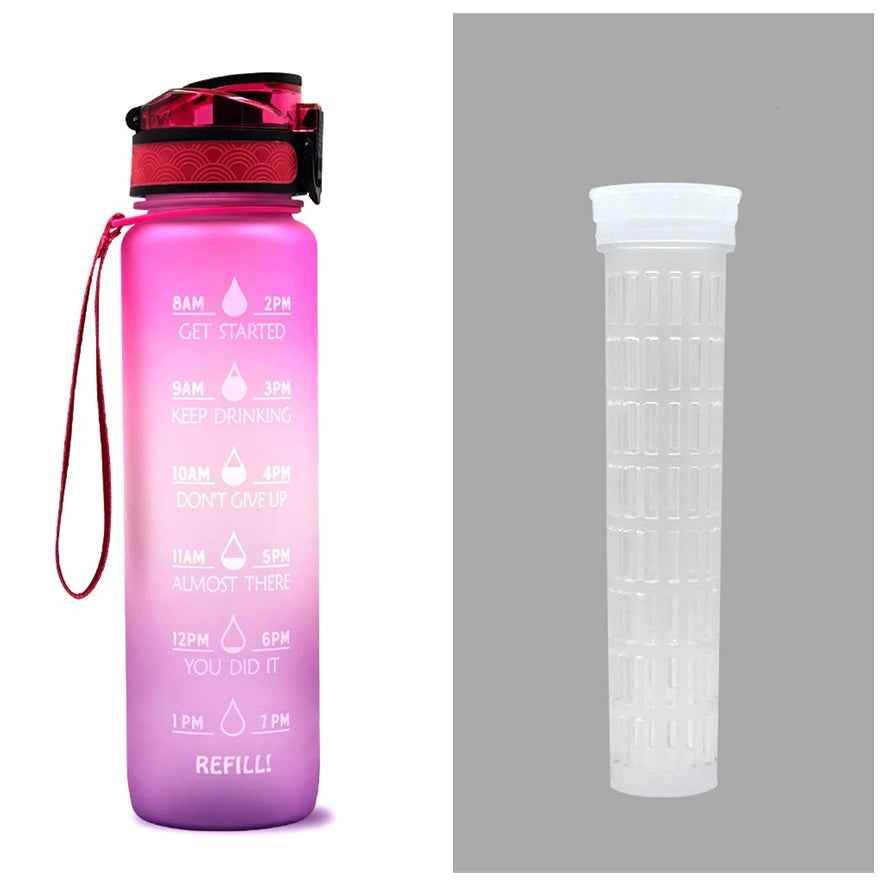 1L Tritan Time Marker Water Bottle - Leakproof Sports Fitness - Killer Products