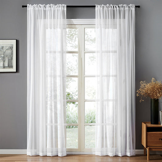 Modern And Simple Pure Color Cotton Linen Light Curtain - Killer Products