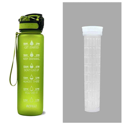 1L Tritan Time Marker Water Bottle - Leakproof Sports Fitness - Killer Products