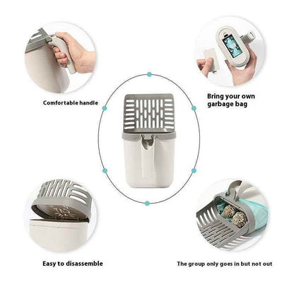 Large Capacity Cat Litter Scoop With Integrated Shit Storage Box - Killer Products
