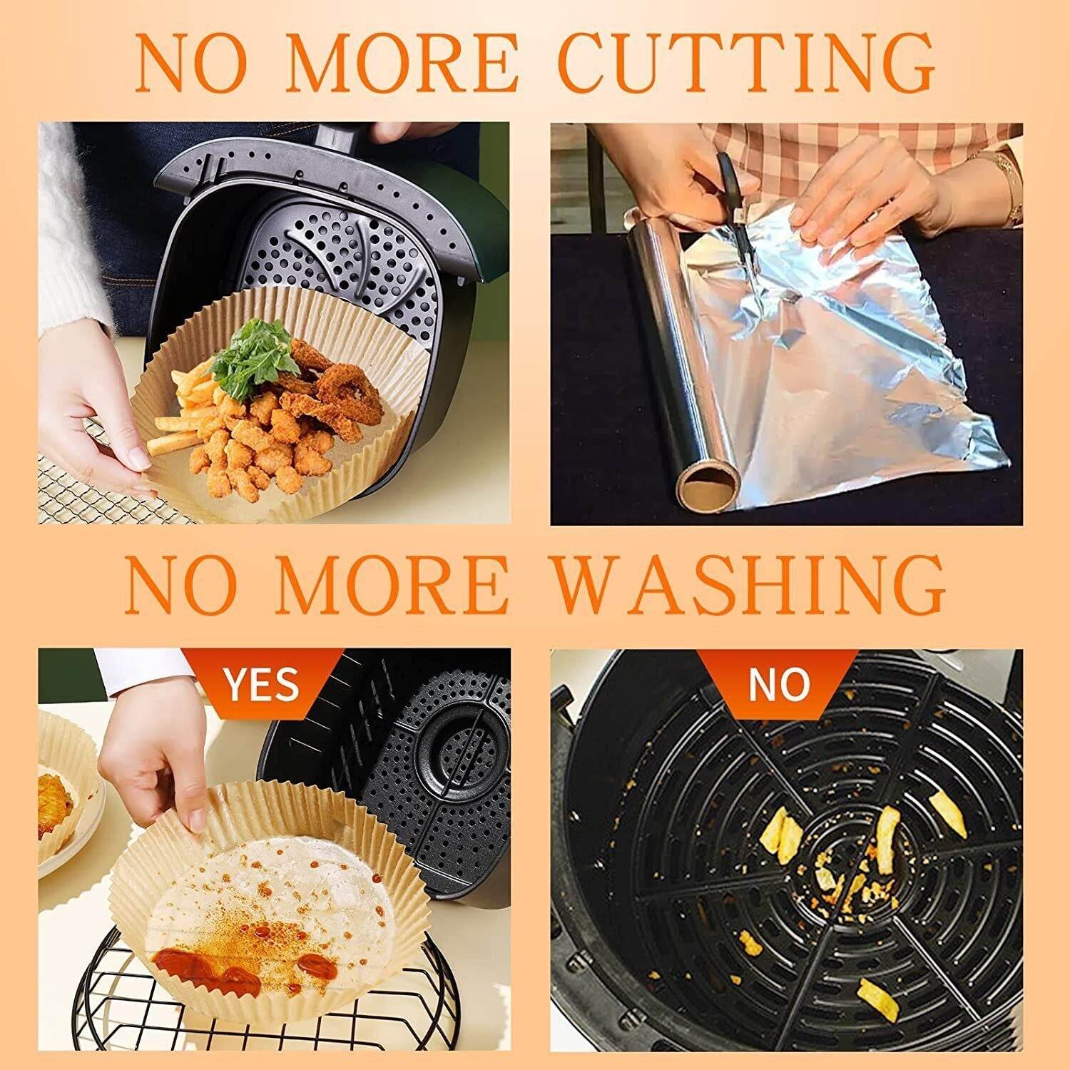 Air Fryer Disposable Liners: Non-stick, 200PCS, 6.3In Round Parchment - Killer Products