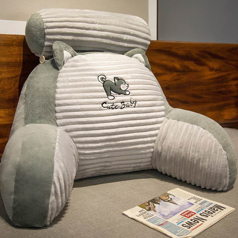 Striped Flannel Bedside Soft Upholstery Cushion: Cozy Animal Comfort - Killer Products