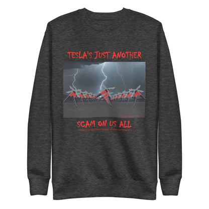 TESLA'S Premium Unisex Sweatshirt: Bold Statement Against Greed - Killer Products